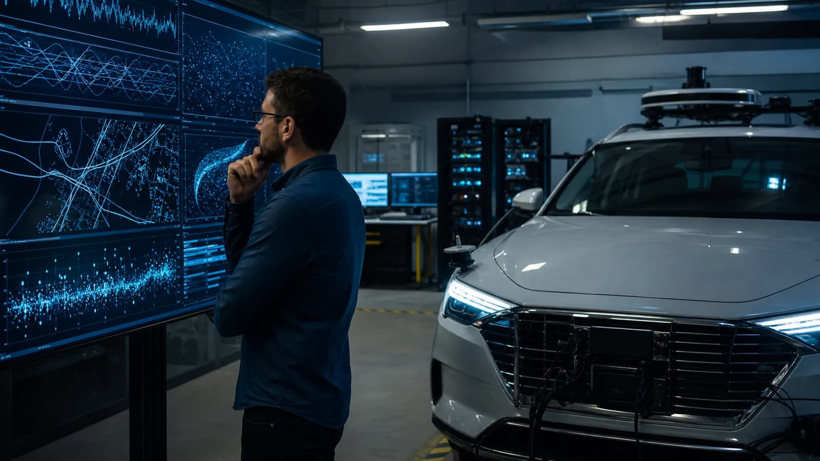 Researchers analysing vehicle threat detection signals as part of Qatar automotive cybersecurity R&D