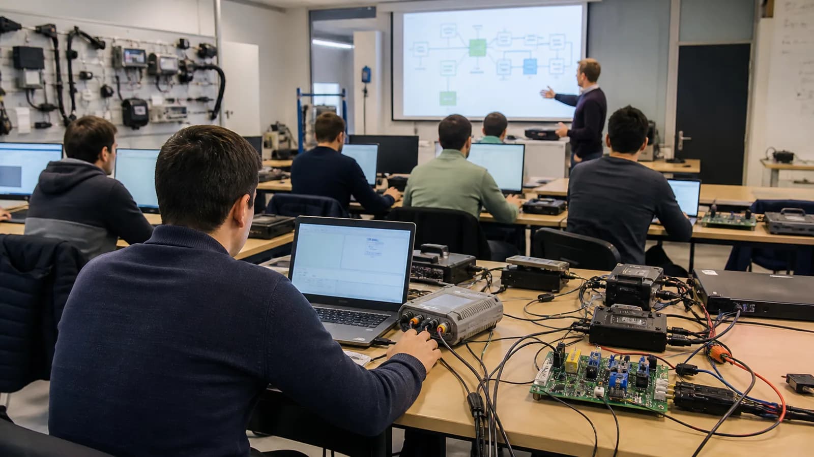 Automotive security lab and ECU test environment used in training